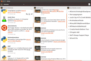 Twitter con Polly en Ubuntu 12.10 Quantal Quetzal