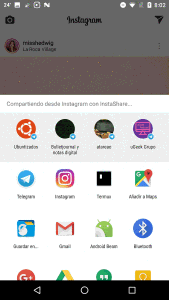 Compartir fotografías de Instagram en Android con InstaShare. Pantalla 3.