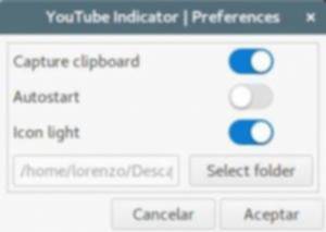 YouTube-Indicator para descargar de YouTube con youtube-dl. Formatos.