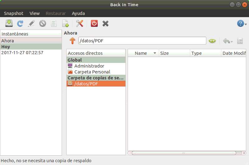 Respaldos con Back In Time en Ubuntu, Linux Mint, etc
