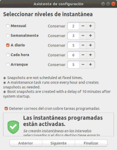 Backups de tu sistema con TimeShift. Programación de backup.