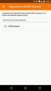 Conectar Android y GNOME. La solución definitiva. Configuración en el móvil. Paso 1.