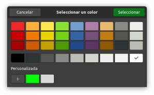 Selección de colores