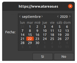 Seleccionar una fecha